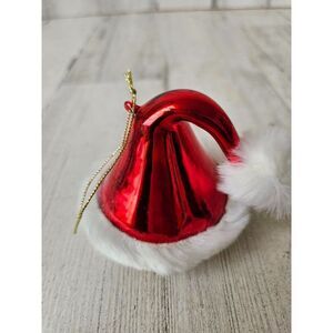 Feather Santa hat ornament Xmas tree as is
